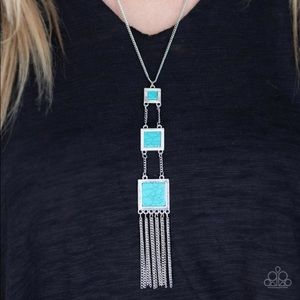 This Land is Your Land Blue Necklace NWT